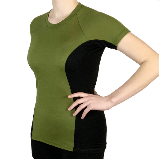 WOFCE Slimko dámské zeštíhlující tričko zelená špenátová