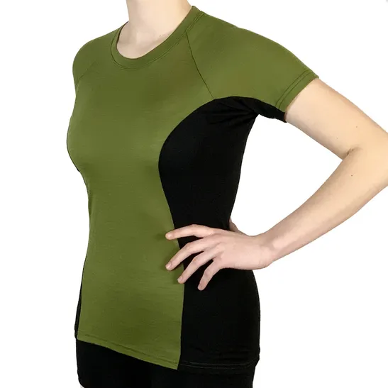 WOFCE Slimko dámské zeštíhlující tričko zelená špenátová