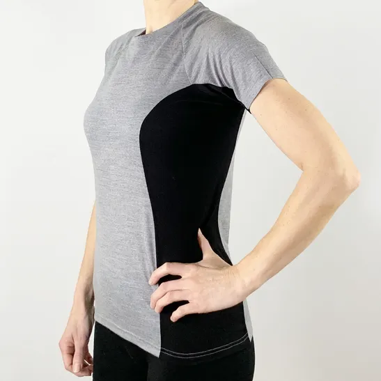 WOFCE Slimko dámské zeštíhlující tričko šedý melír